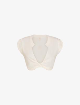Cover-Ups Plunge Twist Cotton-Jersey Top by SKIMS