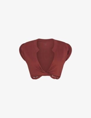 Cover-Ups Plunge Twist Cotton-Jersey Top by SKIMS