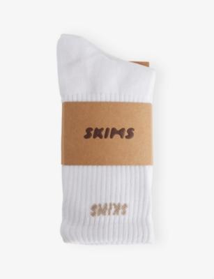 Crew Ribbed Pack f Three Cotton-Blend Socks by SKIMS