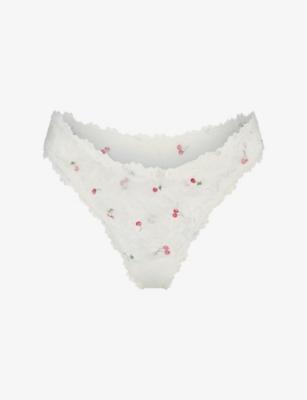 Dipped Stretch-Lace Thong by SKIMS