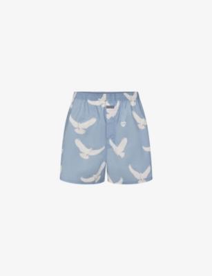 Dove-Print Cotton-Poplin Boxers by SKIMS