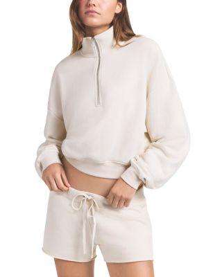 Drapey French Terry Half Zip Pullover by SKIMS