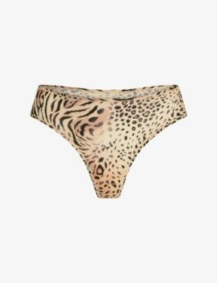 Fits Everybody Leopard-Print Jersey Thong by SKIMS