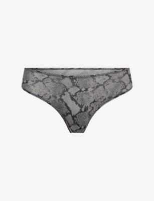 Fits Everybody Low-Rise Stretch-Jersey Thong by SKIMS