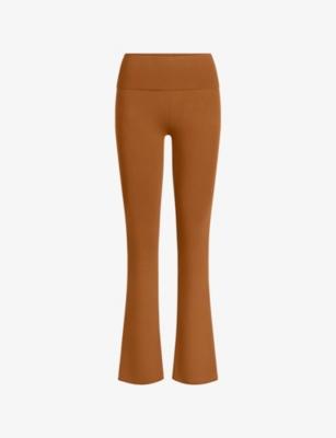 Foldover Flared Stretch-Cotton Trousers by SKIMS