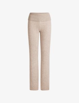 Foldover-Waistband Straight-Leg Wool-Blend Trousers by SKIMS