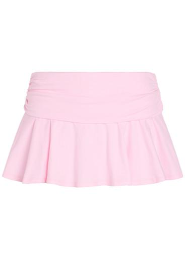 Foldover stretch-cotton mini skort by SKIMS