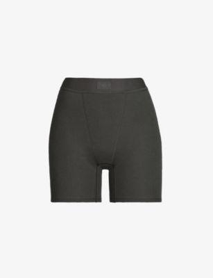 High-Rise Ribbed Stretch-Cotton Boxers by SKIMS