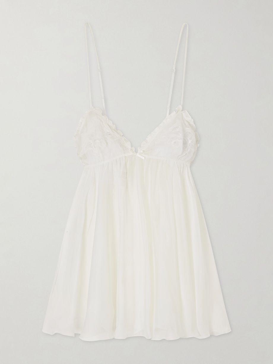 Lace triangle silk camisole by SKIMS