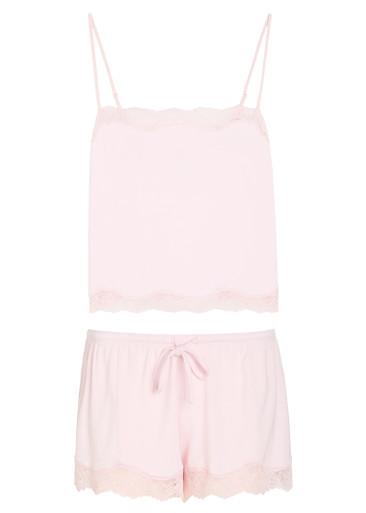 Lace-trim stretch-modal pyjama set by SKIMS