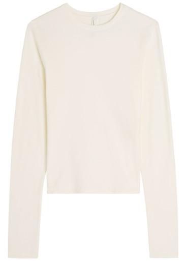 Long sleeve cotton-jersey T-shirt by SKIMS