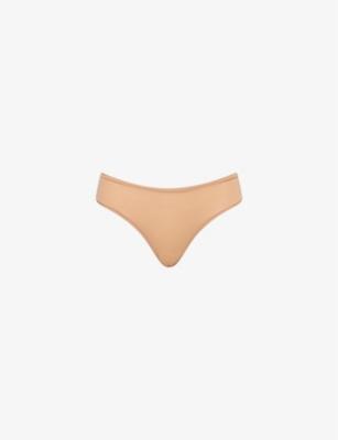 Mid-Rise Pack-of-Five Stretch-Woven Thongs by SKIMS