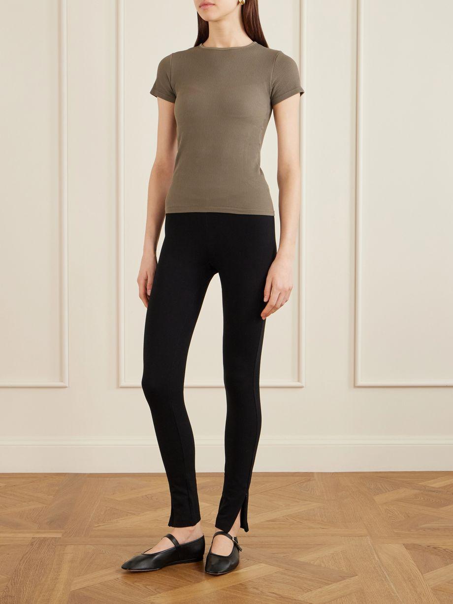 + Nike Ribbed Seamless Baby Tee - Dusty Oakmoss by SKIMS