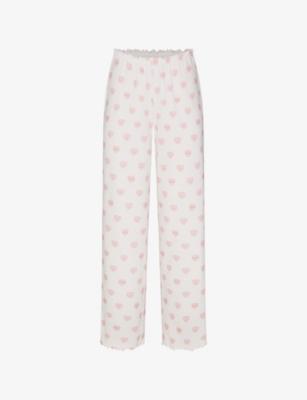 Pointelle Straight-Leg Cotton-Jersey Pyjama Bottoms by SKIMS