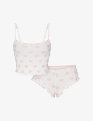 Pointelle Stretch-Cotton Cami Sleep Set by SKIMS