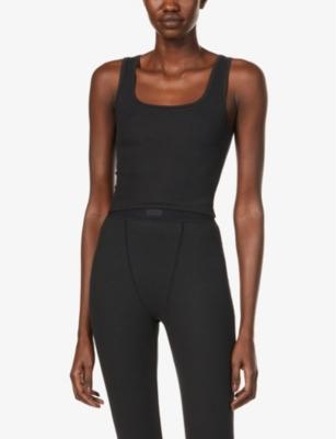 Ribbed Scoop-Neck Cotton-Jersey Tank Top by SKIMS