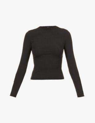 Round-Neck Long-Sleeve Cotton-Jersey Top by SKIMS