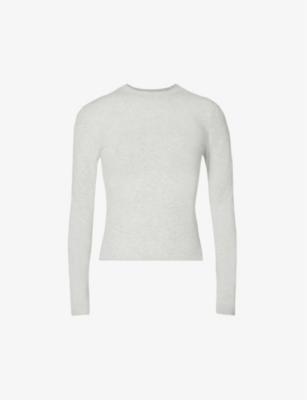 Round-Neck Long-Sleeve Stretch-Cotton Jersey Top by SKIMS