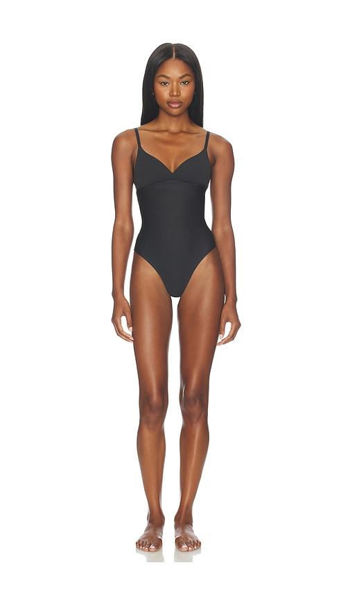SKIMS Body High Waisted Thong in Black by SKIMS