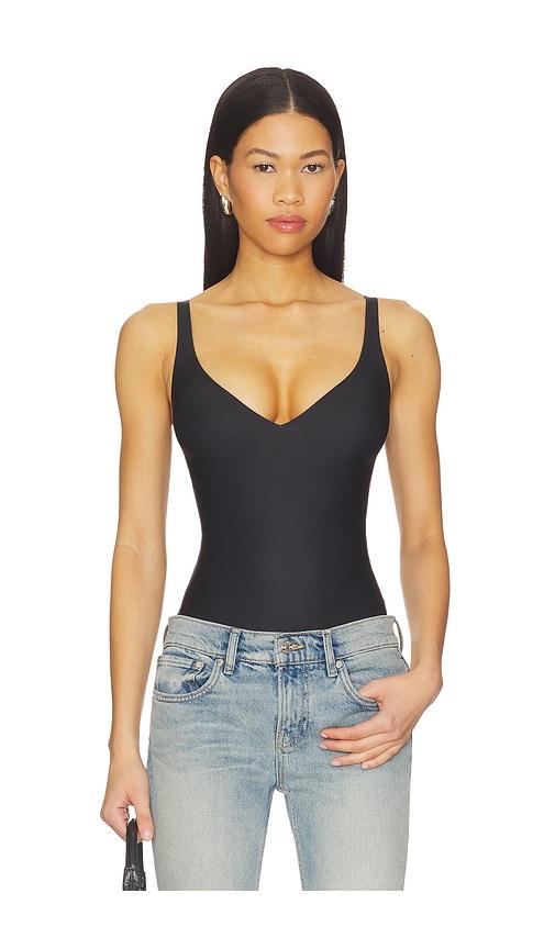 SKIMS Body Plunge Bodysuit in Black by SKIMS