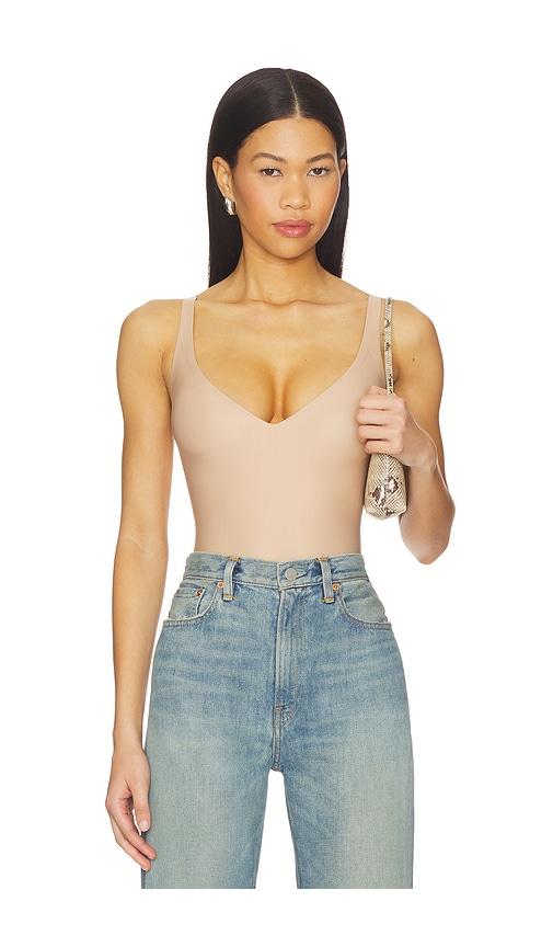 SKIMS Body Plunge Bodysuit in Tan by SKIMS