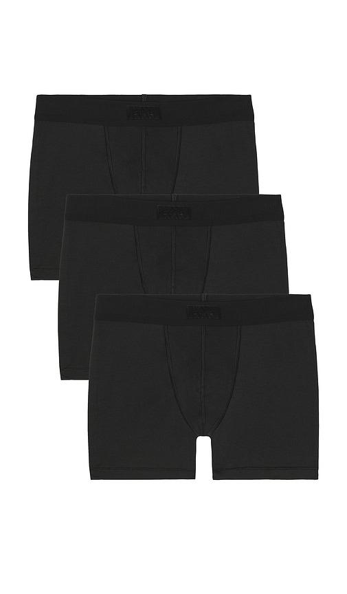 SKIMS Cotton 3 Boxer Brief 3-Pack in Black by SKIMS