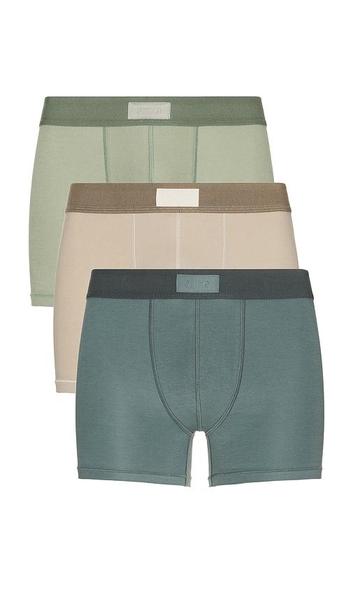 SKIMS Cotton 3 Boxer Brief 3-Pack in Blue,Green by SKIMS