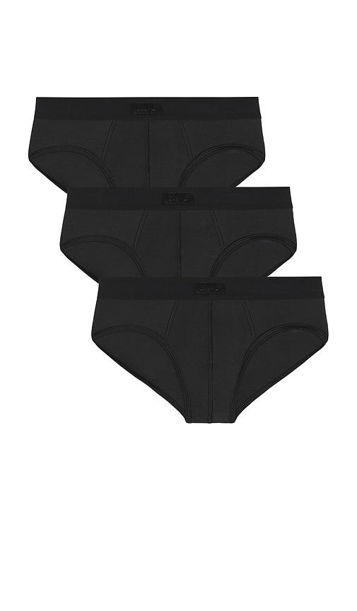 SKIMS Cotton Brief 3-Pack in Black by SKIMS