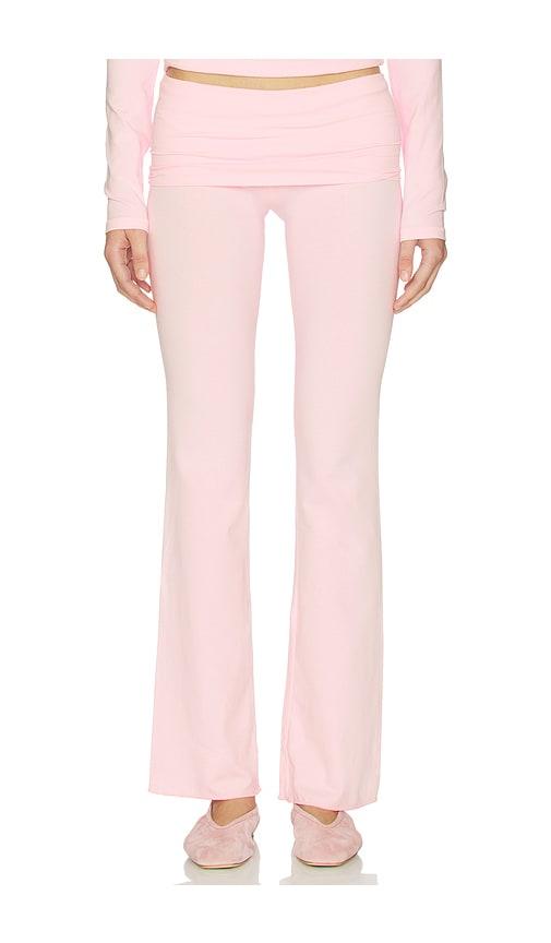 SKIMS Cotton Jersey Foldover Pant in Pink by SKIMS