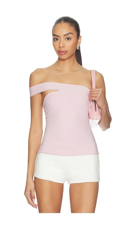 SKIMS Cotton Jersey One Shoulder Tube Top in Pink by SKIMS