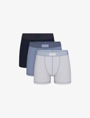 SKIMS Cotton Logo Pack of Three 3-inch Cotton-Jersey Boxer Briefs by SKIMS