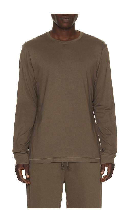 SKIMS Cotton Long Sleeve T-Shirt in Brown by SKIMS