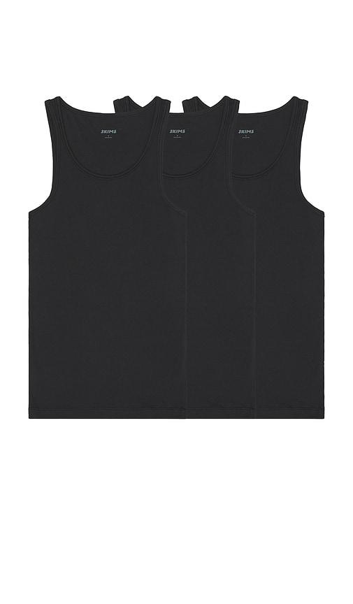 SKIMS Cotton Rib Tank 3-Pack in Black by SKIMS