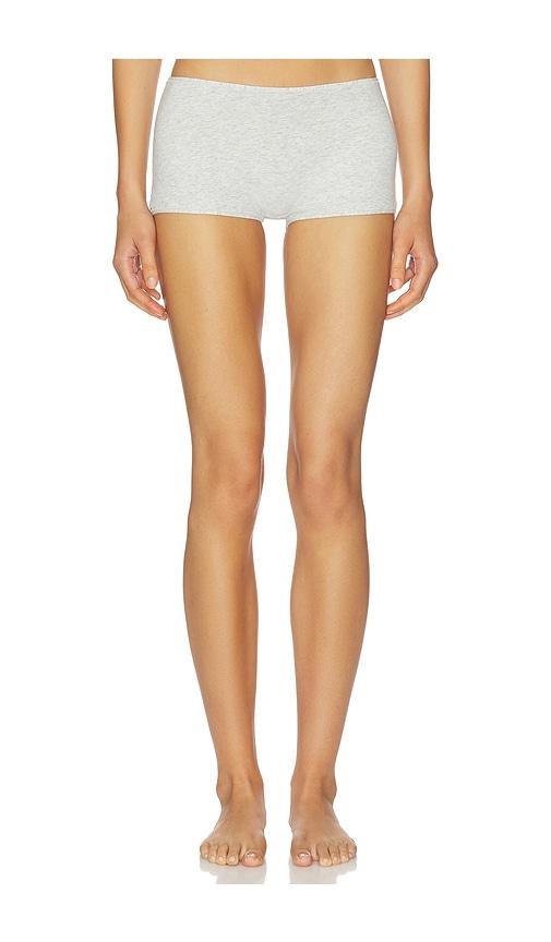 SKIMS Everyday Cotton Boyshort in Light Grey by SKIMS