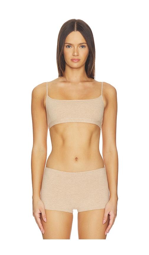 SKIMS Everyday Cotton Scoop Bralette in Nude by SKIMS