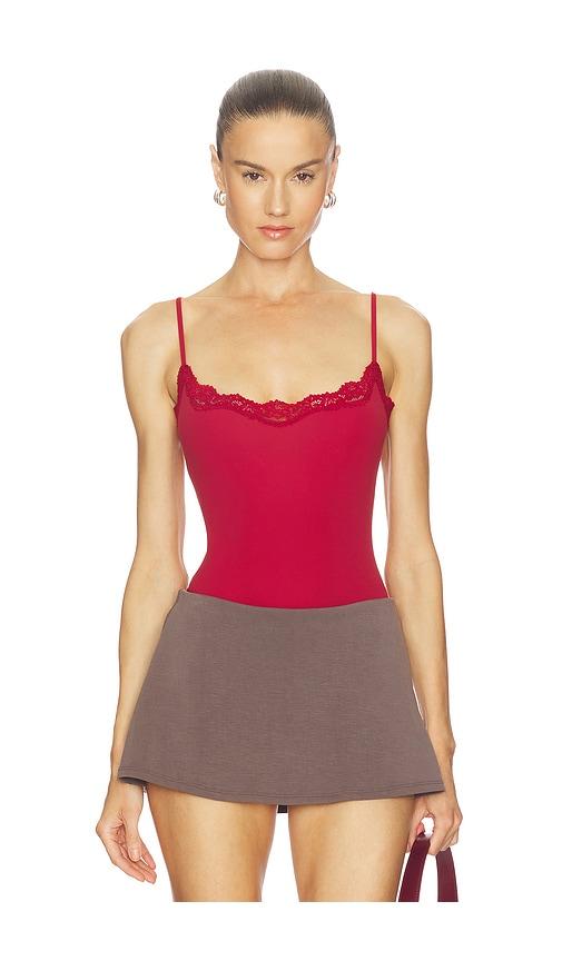 SKIMS Fits Everybody Cami Bodysuit in Red by SKIMS
