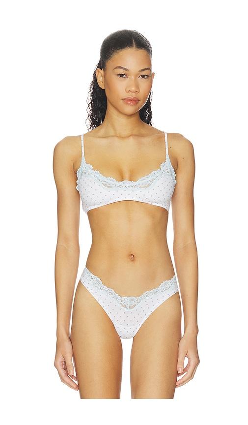 SKIMS Fits Everybody Lace Scoop Bralette in White by SKIMS