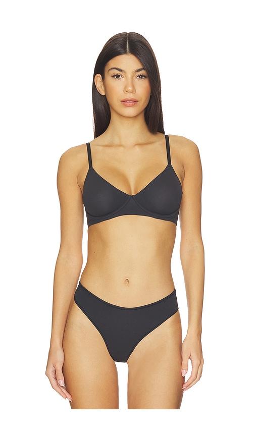 SKIMS Fits Everybody Unlined Demi Bra in Black by SKIMS