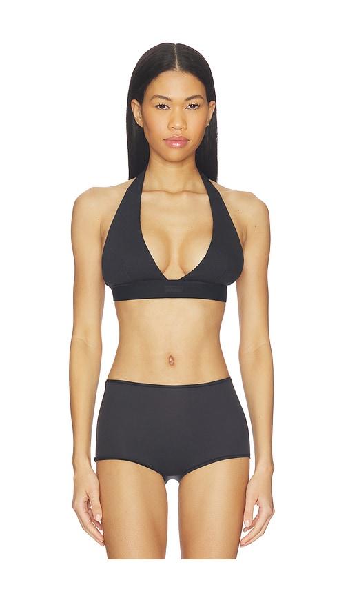 SKIMS Halter Bralette in Black by SKIMS