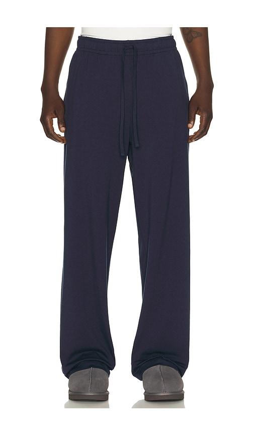 SKIMS Jersey Lounge Straight Leg Pant in Navy by SKIMS