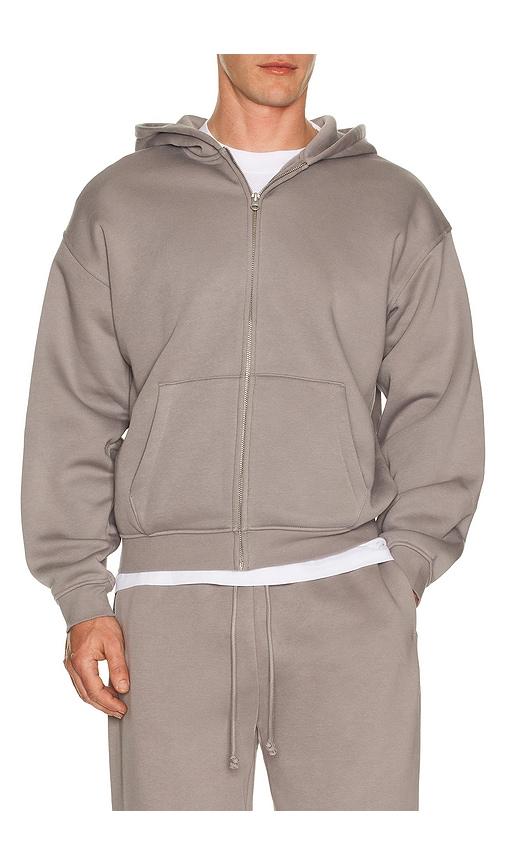 SKIMS Relaxed Zip Up Hoodie in Grey by SKIMS