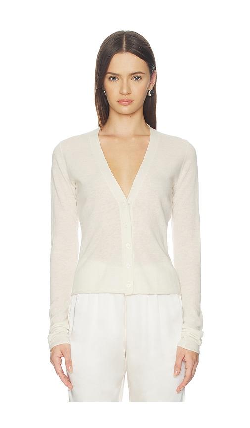 SKIMS Sheer Cashmere Cardigan in Ivory by SKIMS