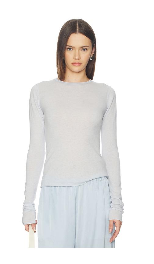 SKIMS Sheer Cashmere Long Sleeve Top in Beige by SKIMS