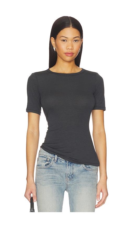 SKIMS Sheer Modal T-shirt in Black by SKIMS
