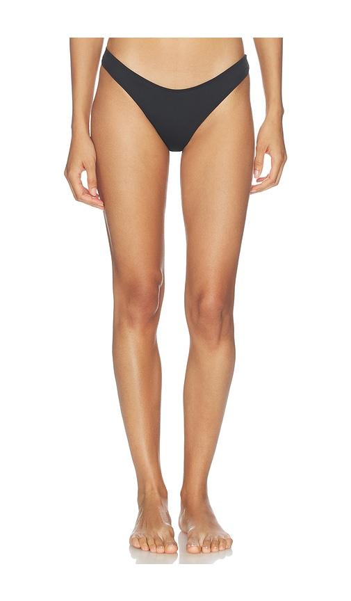 SKIMS Signature Swim Cheeky Tanga Bottom in Black by SKIMS