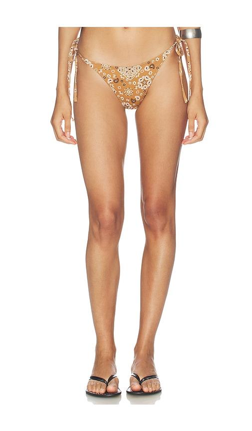 SKIMS Signature Swim Dipped Tie Bottom in Brown by SKIMS