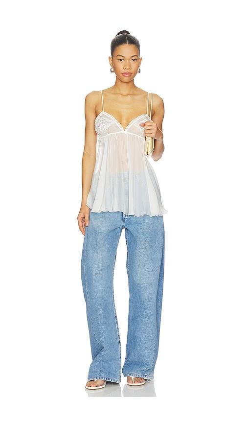 SKIMS Skims Romance Lace Babydoll Slip Dress in White by SKIMS