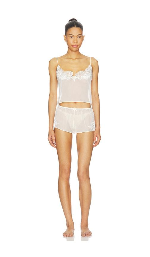 SKIMS Skims Romance Lace Cami And Short Set in Ivory by SKIMS