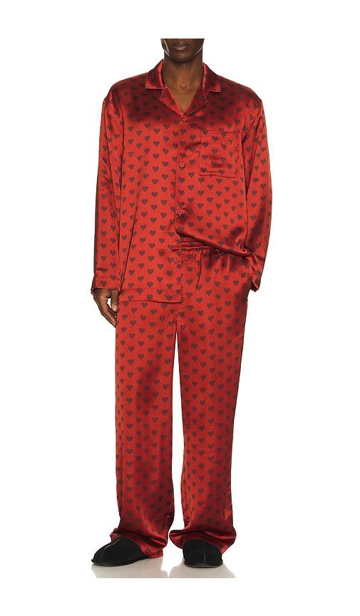 SKIMS Sleep Sateen Set in Red by SKIMS