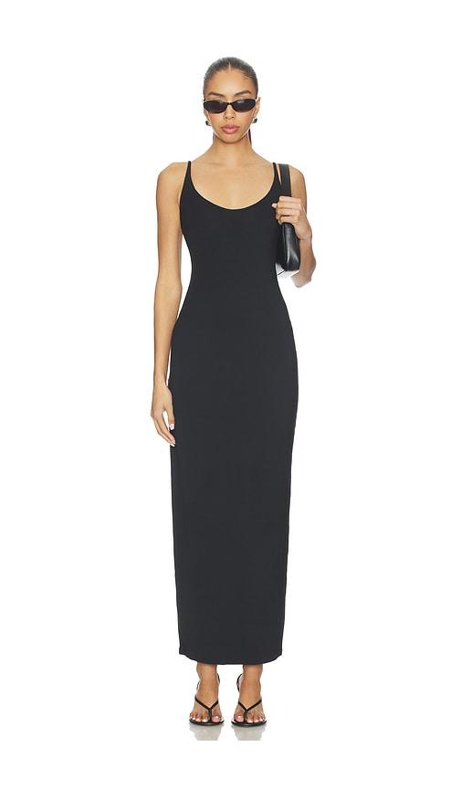 SKIMS Smooth Layers Skimpy Strap Maxi Dress in Black by SKIMS